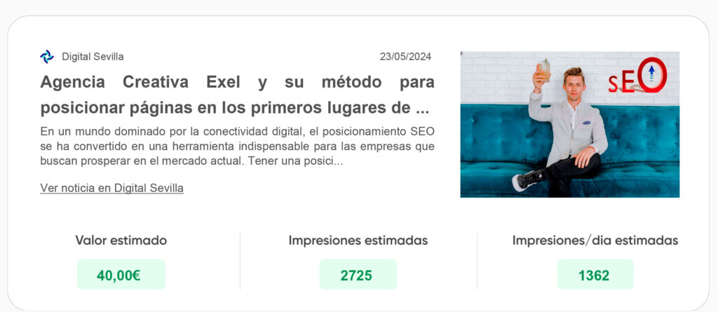 Nota en prensa