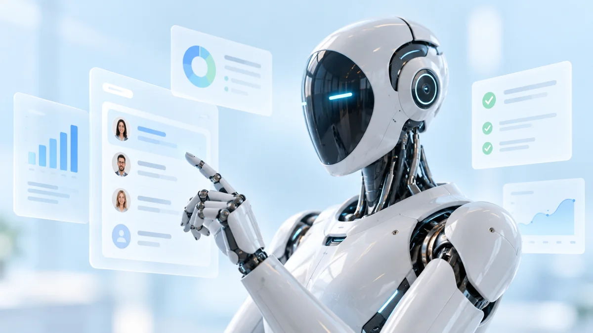 Robot de inteligencia artificial conectado a contactos y tareas del CRM